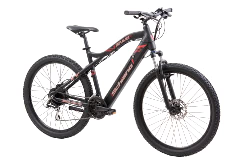 F.lli Schiano Braver 27.5 Zoll E-bike Pedelec , e bike Elektrofahrräder Mountainbike für Erwachsene Herren / Damen MTB Fahrrad mit Zubehör Batterie electric Motor Federgabel LCD Display Elektrofahrrad von F.lli Schiano