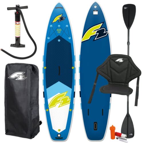 F2 AXXIS Blue SUP| Infatable | Aufblasbar | Stand Up Paddle Board | mit Tasche & Paddel & Pumpe (11,6) von F2