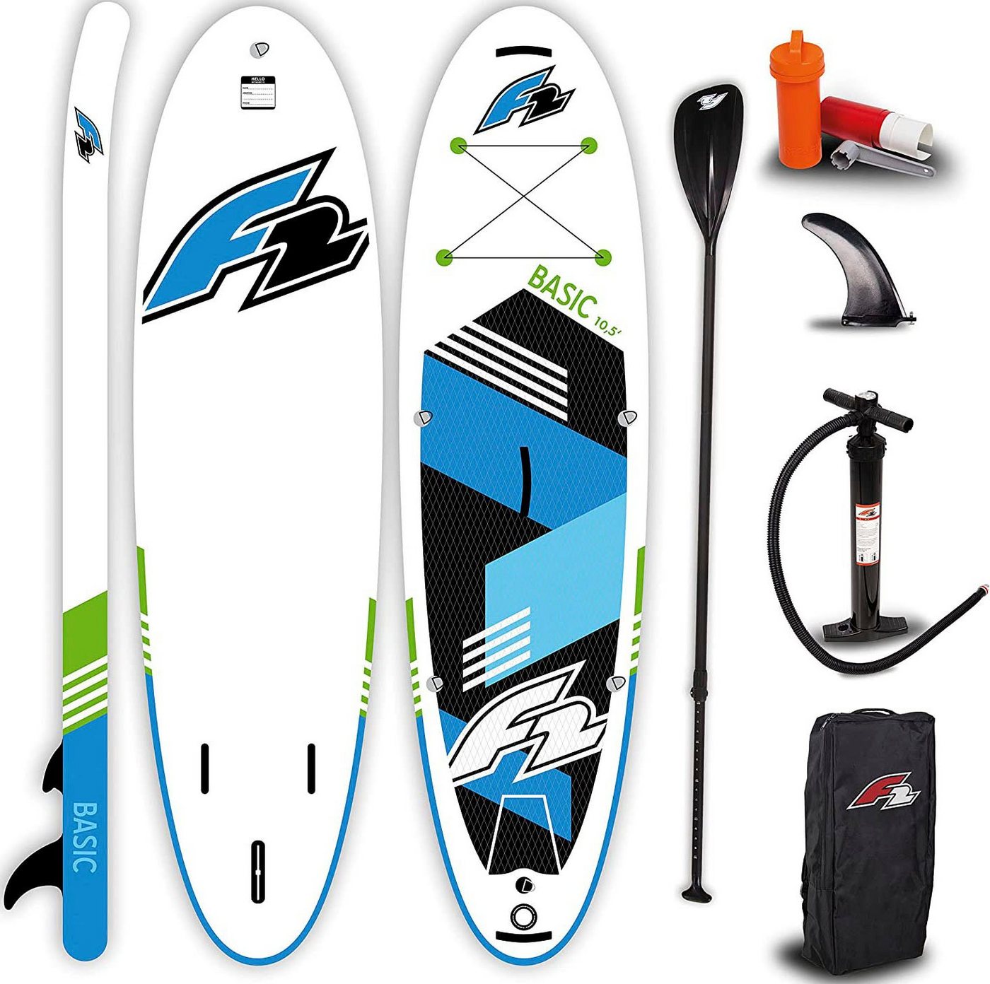 F2 Inflatable SUP-Board Basic, (Packung, 5 tlg) von F2