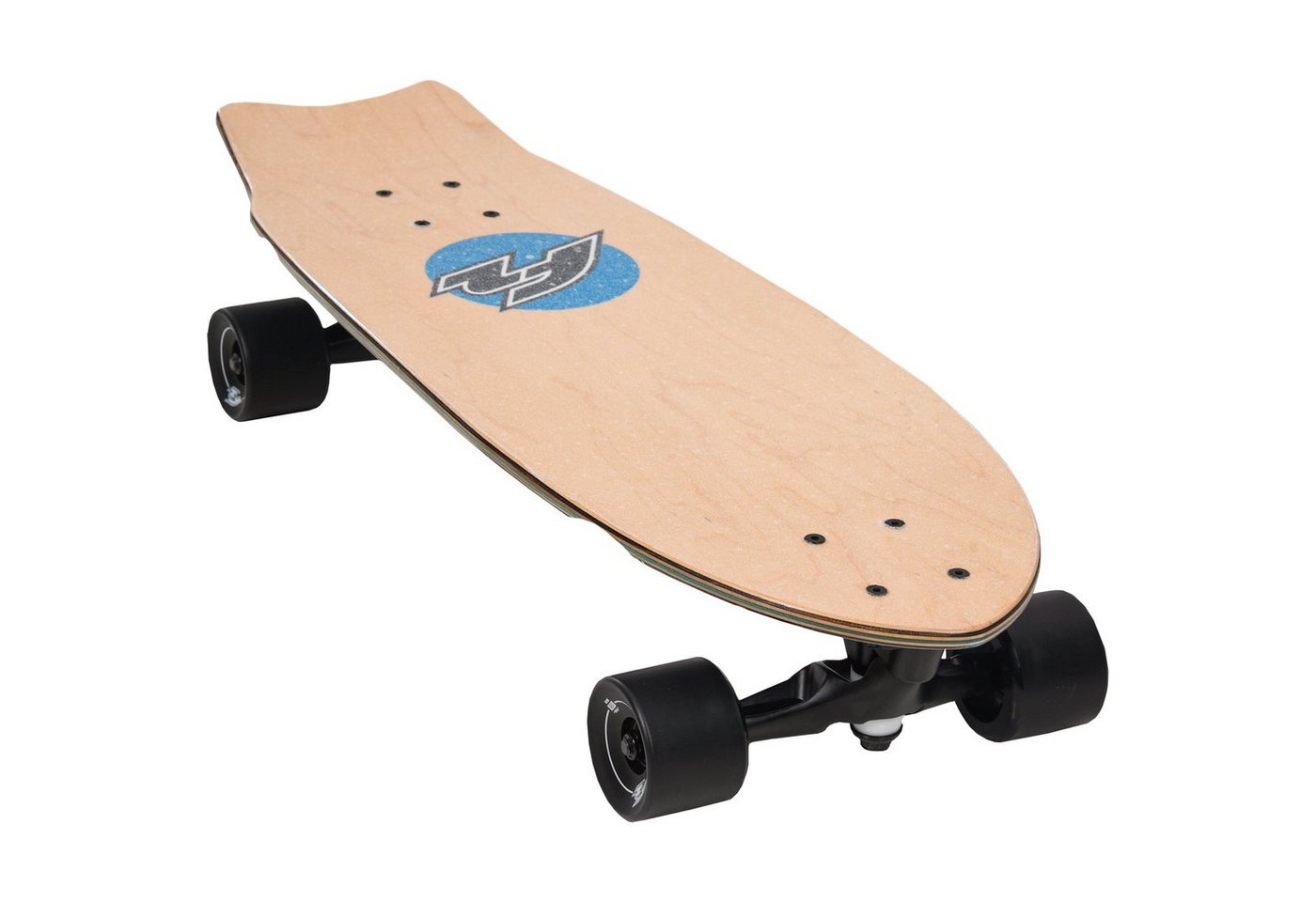 F2 Skateboard Carving Board 9'' (Set, Werkzeugschlüssel, vormontierte Achse inkl. Rollen) von F2