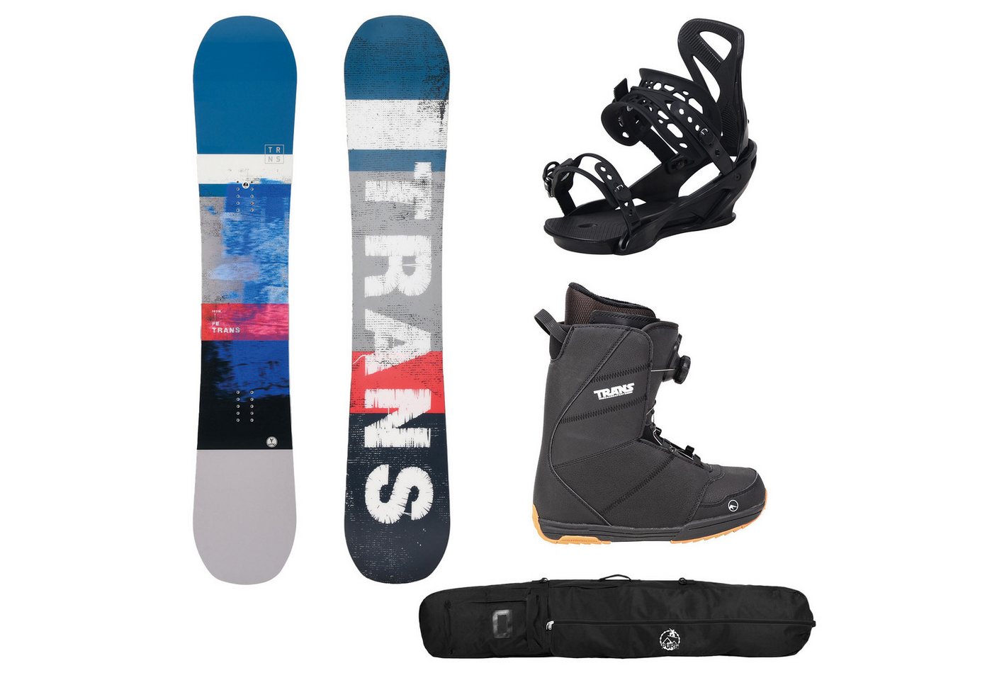 F2 Snowboard Trans Snowboard Set FE Blau 159cm + Bindung L + Boots Gr. 43,5 + Bag von F2