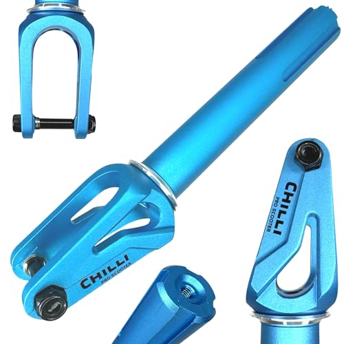 Chilli Pro Scooters Stunt-Scooter Fork Trick Roller Ersatz Tuning Gabel IHC I SCS I HIC passend für 100 I 110 I 120mm Rollen (FAT27 + 24 Hell Blau) von F26