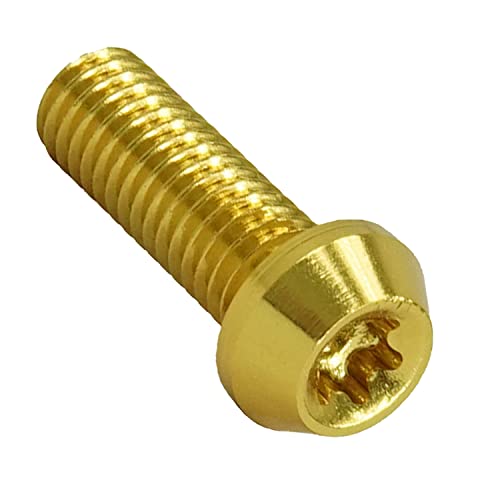 F26 Aluminium M5 Torx T25 Schraube 7075 Din 912 (Gold, 20 Millimeter) von F26