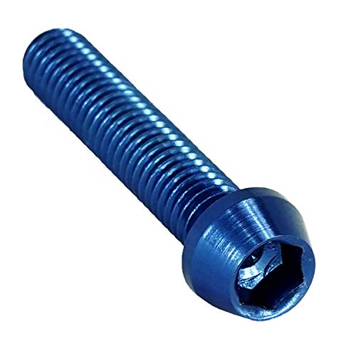 F26 Aluminium M6 Schraube 7075 DIN 912 Bolt (blau, 35 Millimeter) von F26