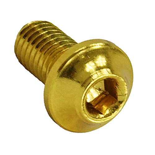 F26 Fantic26 Alu M5 flanged Linsenkopf Schraube 7075 (Gold, 10 Millimeter) von F26