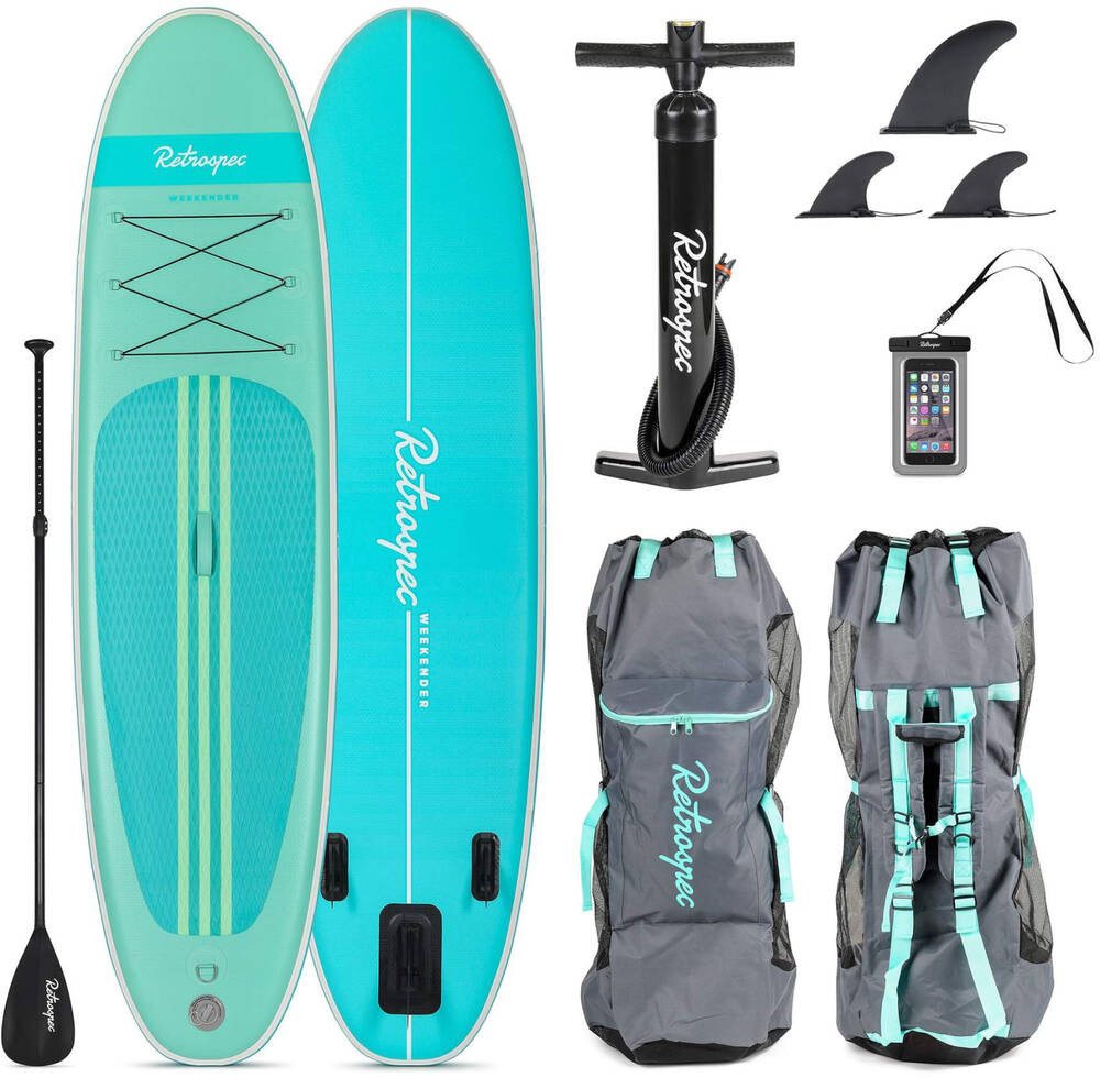 F26 Retrospec Weekender 10' ISUP StandUp Paddle komplettSet Seafoam Türkis SUP-Paddel von F26