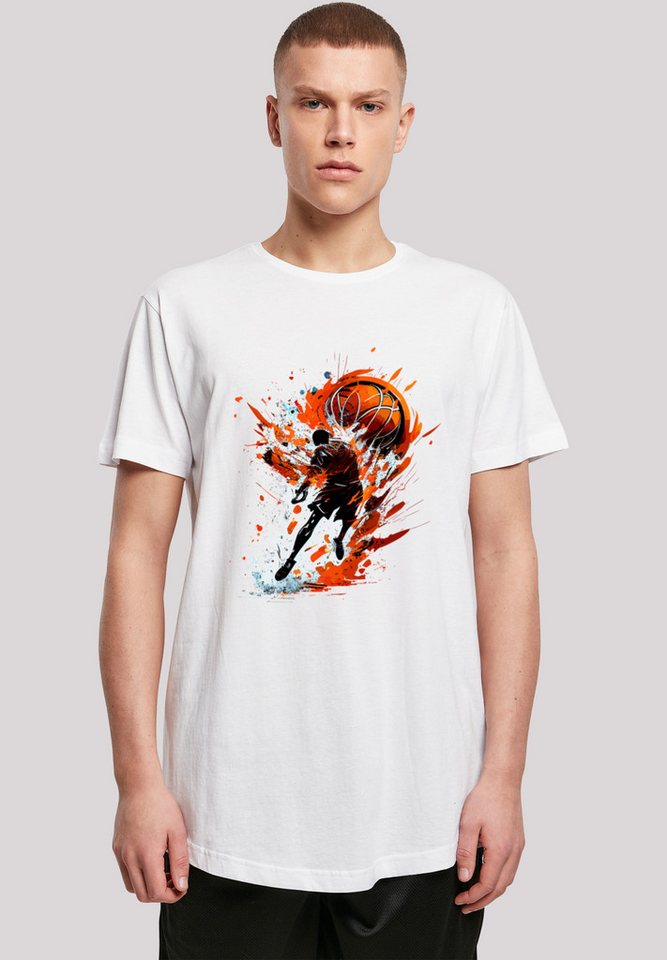 F4NT4STIC T-Shirt Basketball Splash Sport LONG Print von F4NT4STIC