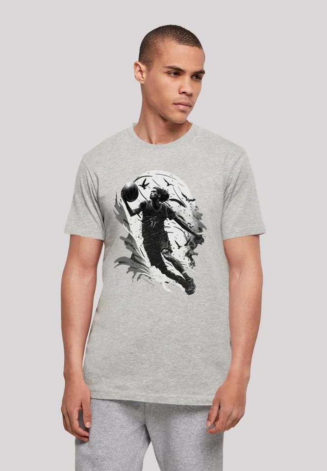 F4NT4STIC T-Shirt Basketball Spieler Print von F4NT4STIC