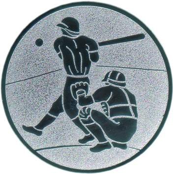 Pokal Emblem Baseball - 25 mm/silber von FABRIKSTORES GmbH