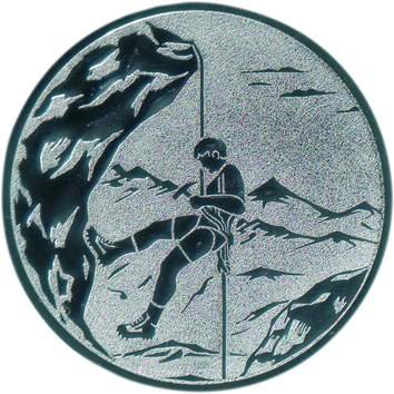 Pokal Emblem Bergsteigen - 50 mm/silber von FABRIKSTORES GmbH