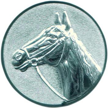 Pokal Emblem Pferd - 25 mm/silber von FABRIKSTORES GmbH