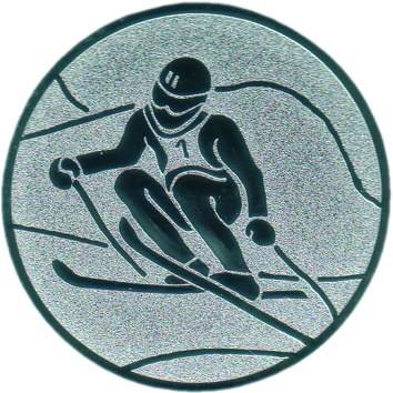 Pokal Emblem Ski - 50 mm/silber von FABRIKSTORES GmbH