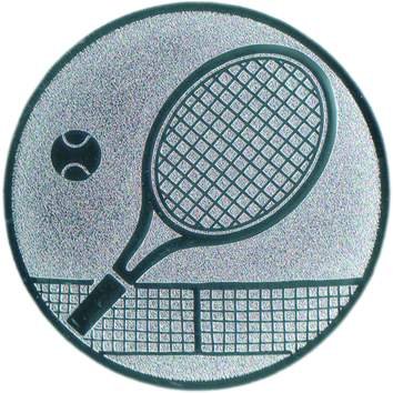 Pokal Emblem Tennis - 25 mm/silber von FABRIKSTORES GmbH