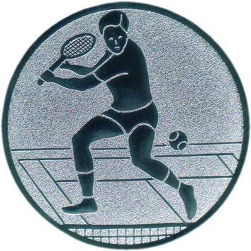Pokal Emblem Tennis Herren - 25 mm/silber von FABRIKSTORES GmbH