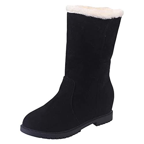FACAIAFALO Winterstiefel Damen GefüTtert Winterschuhe Wildleder Damen Winterstiefel Warm rutschfest GefüTtert Schneestiefel Stiefeletten Winter Kurzschaft Stiefel Bequem Schuhe von FACAIAFALO