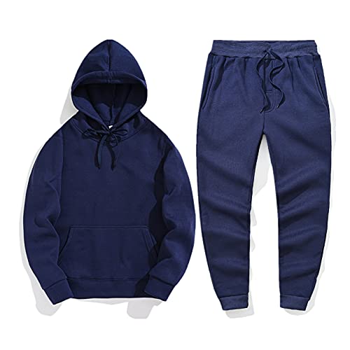 Trainingsanzug Herren Jogginganzug Herren aus Baumwolle - Slim Fit Hoodie Pullover Jogginghose mit Taschen Herren Joggingsuit Freizeitanzug Sets Trainingsanzug Hausanzug Running Fitness Sportanzug von FACAIAFALO