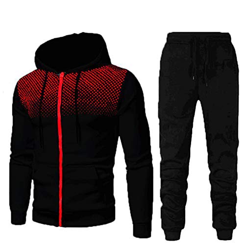 Trainingsanzug Herren Jogginganzug Herren aus Baumwolle - Slim Fit Hoodie Pullover Jogginghose mit Taschen Herren Joggingsuit Freizeitanzug Sets Trainingsanzug Hausanzug Running Fitness Sportanzug von FACAIAFALO