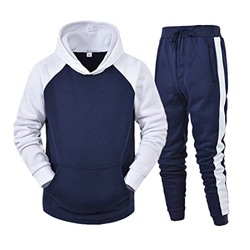 Trainingsanzug Herren Jogginganzug Herren aus Baumwolle - Slim Fit Hoodie Pullover Jogginghose mit Taschen Herren Joggingsuit Freizeitanzug Sets Trainingsanzug Hausanzug Running Fitness Sportanzug von FACAIAFALO