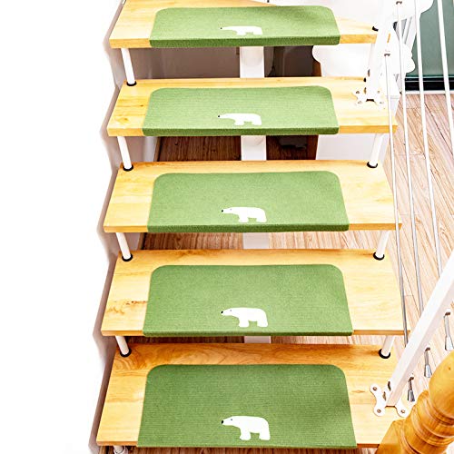 FACAITZQ Stufenmatte, rutschfeste Innenstufenmatte für Holzstufen, Stufenschutz, Stufenteppich, geeignet für Kinder, ältere Menschen und Hunde im Innenbereich, für Sicherheit und Halt, 55 x 22 cm, von FACAITZQ