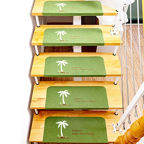 FACAITZQ Treppenstufen-Teppich, rutschfest, selbstklebend, Treppenpolster, Teppich-Treppenstufen, 70 x 22 cm, Matte mit leuchtendem Effekt, grün, 1 Stück Salad Storage containers for Fridge von FACAITZQ