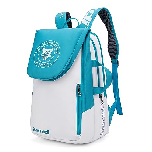 FACULX Tennistasche Tennisrucksack - Tennistaschen für Damen und Herren zum Halten von 1 oder 2 Tennisschläger/Schlägern, Multifunktionale Sporttasche-Blau von FACULX