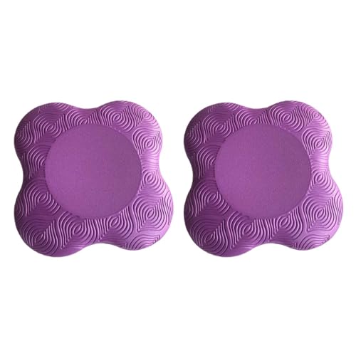 2PCS Yoga Knie Pad Kissen Extra Dicke Für Knie Ellenbogen Handgelenk Hände Schaum Yoga Arbeit Heraus Kniend Pad Yoga Ring (Purple, One Size) von FAGELAXUDN