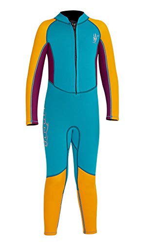 Kleinkind Jungen Einteiler Neoprenanzug 2.5MM Lang Wetsuit Schwimmanzug Sonnenschutz für Wassersport Diving Suit S von FAIRYRAIN