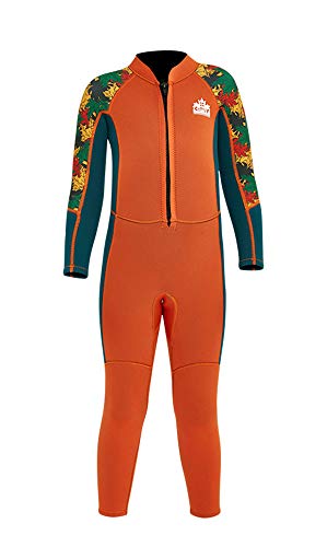 Kleinkind Jungen Einteiler Neoprenanzug 2.5MM Lang Wetsuit Wäremehaltung Schwimmanzug Tauchanzug Badeanzug Wetsuit für Wassersport Diving Suit L von FAIRYRAIN