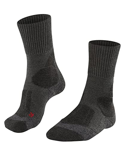 FALKE Herren Wandersocken TK1 Adventure M SO Wolle antiblasen dick 1 Paar, Grau (Asphalt Melange 3180), 46-48 von FALKE