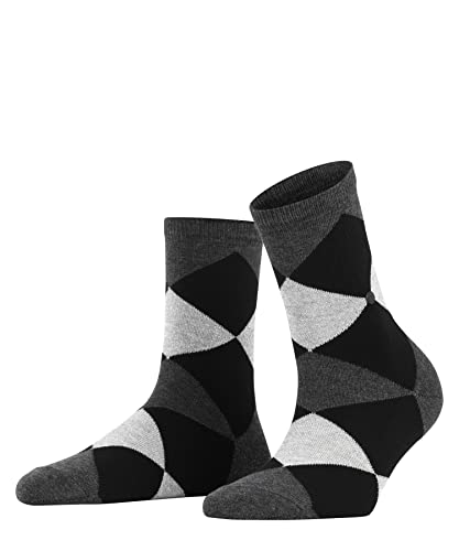 Burlington Damen Socken Black Bonnie W SO Baumwolle gemustert 1 Paar, Grau (Anthracite Melange 3081), 36-41 von Burlington