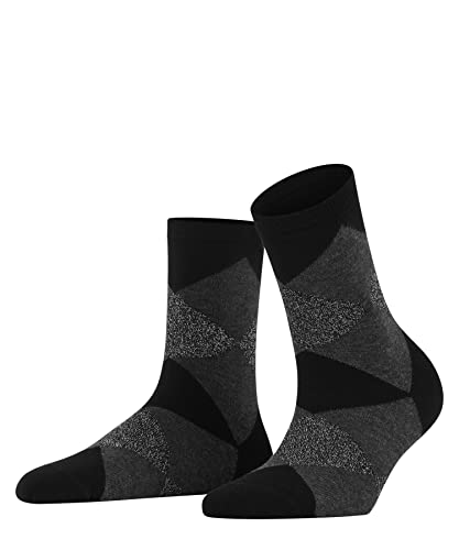 Burlington Damen Socken Black Bonnie W SO Baumwolle gemustert 1 Paar, Schwarz (Black 3000), 36-41 von Burlington