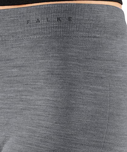 FALKE Damen Baselayer-Hose Wool-Tech Light 3/4 W TI Wolle Schnelltrocknend 1 Stück, Grau (Grey-Heather 3757), S von FALKE