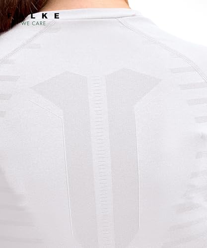 FALKE Damen Baselayer-Shirt Maximum Warm Round Neck W L/s Sh Funktionsmaterial schnelltrocknend 1 Stück, Weiß White 2860 Trend, M von FALKE
