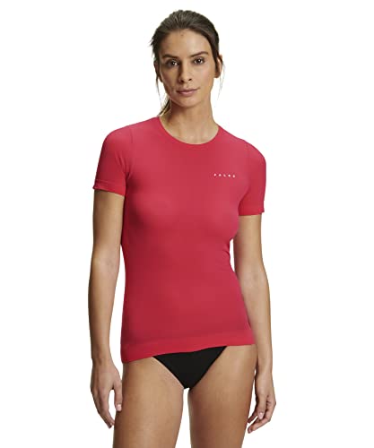 FALKE Damen Baselayer-Shirt Ultralight Cool Round Neck W S/S SH Funktionsmaterial Schnelltrocknend 1 Stück, Rot (Rose 8564), S von FALKE