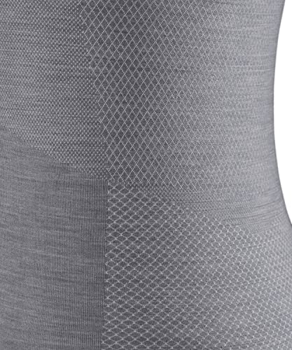 FALKE Damen Baselayer-Shirt Wool-Tech Light V Neck W S/S SH Wolle Schnelltrocknend 1 Stück, Grau (Grey-Heather 3757), S von FALKE