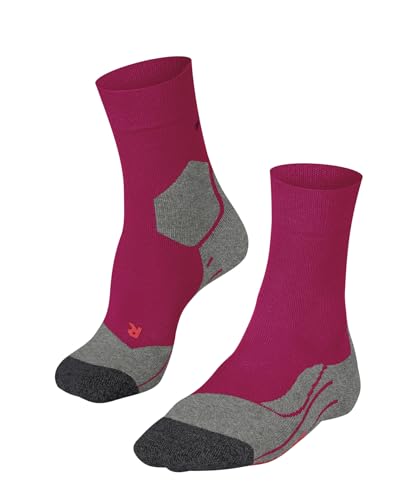 FALKE Damen Laufsocken RU3 Comfort W So Lyocell Funktionsmaterial antiblasen 1 Paar, Rot Rose/Grey 8560, 35-36 von FALKE