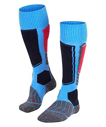 FALKE Damen Skisocken SK1 Comfort W Kh Wolle Funktionsmaterial warm dick 1 Paar, Blau Blue Note 6545, 41-42 von FALKE