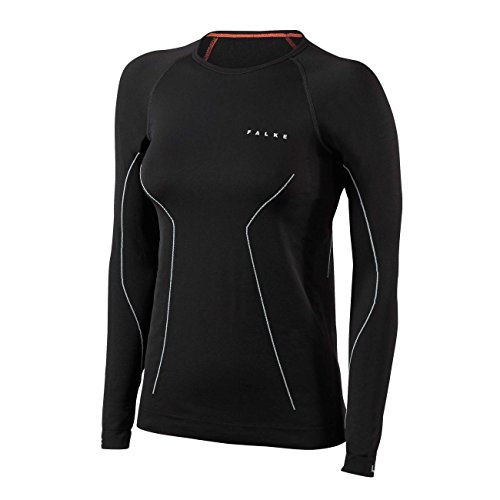 FALKE Damen Skiunterwäsche Skiing Comfort Longsleeved Shirt, Black, XL von FALKE