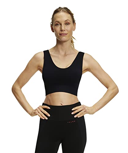 FALKE Damen Sport-BH CORE Seamless Medium Support W Sb Funktionsmaterial für niedrigen Aktivitätslevel 1 Stück, Schwarz Black 3000, XS von FALKE