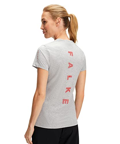 FALKE Damen T-Shirt CORE Logo Round Neck W S/S SH Lyocell Baumwolle feuchtigkeitsregulierend 1 Stück, Grau (Grey-Heather 3757), M von FALKE