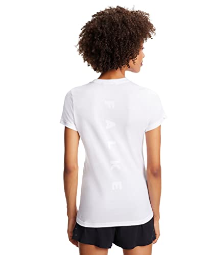 FALKE Damen T-Shirt CORE Logo Round Neck W S/S SH Lyocell Baumwolle feuchtigkeitsregulierend 1 Stück, Weiß (White 2860), L von FALKE