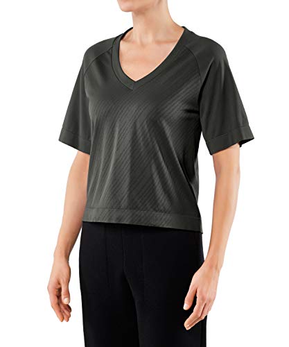 FALKE Damen T-Shirt Modest, Sport Performance Material, 1 Stück, Grün (Black Olive 7153), Größe: XS von FALKE