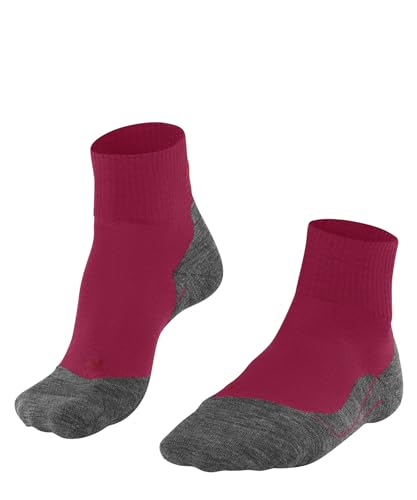 FALKE Damen Wandersocken TK5 Wander Short W Sso Wolle Funktionsmaterial antiblasen dünn 1 Paar, Rot Rose 8564, 35-36 von FALKE