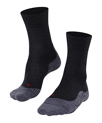 FALKE Damen Wandersocken TK5 Wander W SO Wolle antiblasen dünn 1 Paar, Grau (Asphalt Melange 3180), 39-40 von FALKE