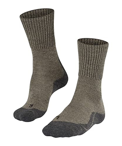 FALKE Damen Wandersocken TK1 Adventure Wool W SO Wolle antiblasen dick 1 Paar, Beige (Kitt Mouline 4310), 41-42 von FALKE