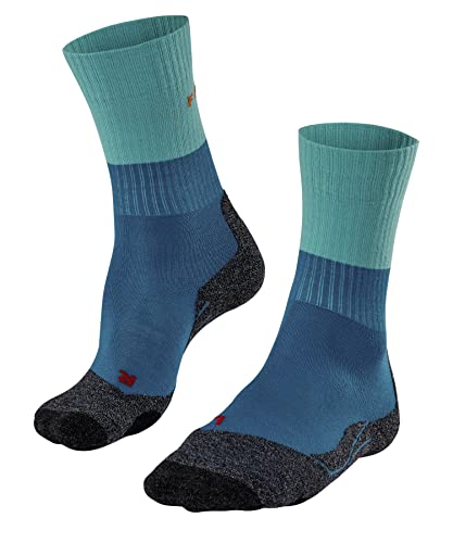 FALKE Damen Wandersocken TK2 Explore W SO Wolle antiblasen dick 1 Paar, Blau (Lagoon 6908), 41-42 von FALKE