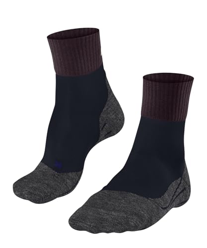 FALKE Damen Wandersocken TK2 Explore Cool Short W Sso Lyocell Funktionsmaterial antiblasen dick 1 Paar, Rot Barolo 8526, 37-38 von FALKE