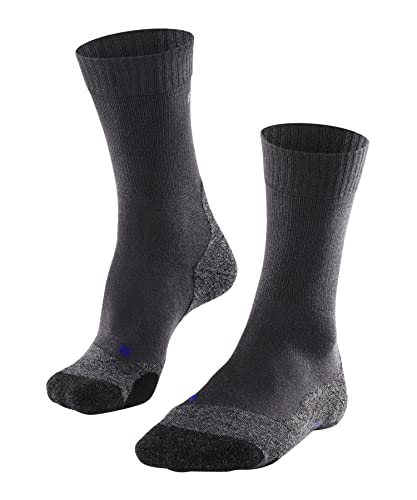 FALKE Damen Wandersocken TK2 Explore Cool W SO Funktionsgarn antiblasen dick 1 Paar, Grau (Asphalt Melange 3180), 41-42 von FALKE