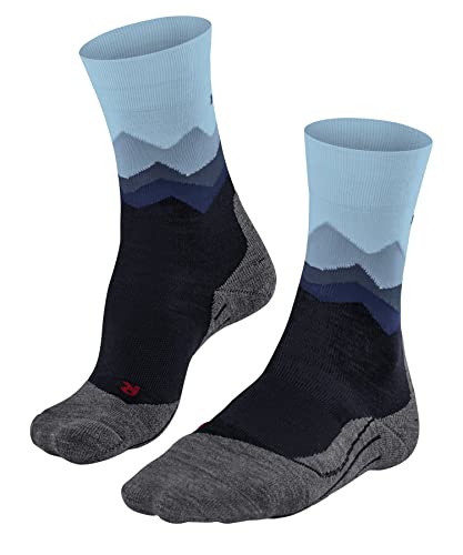 FALKE Damen Wandersocken TK2 Explore W So Wolle Funktionsmaterial antiblasen dick 1 Paar, Blau Navy 6162 Crest-O, 39-40 von FALKE