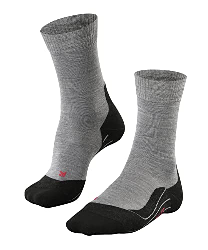 FALKE Damen Wandersocken TK5 Wander W SO Wolle antiblasen dünn 1 Paar, Grau (Light Grey 3403), 35-36 von FALKE